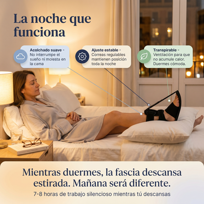 NightRelief Pro -  Férula nocturna ajustable para fascitis plantar